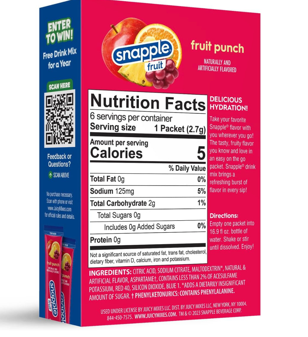 Snapple To Go Fruit Punch