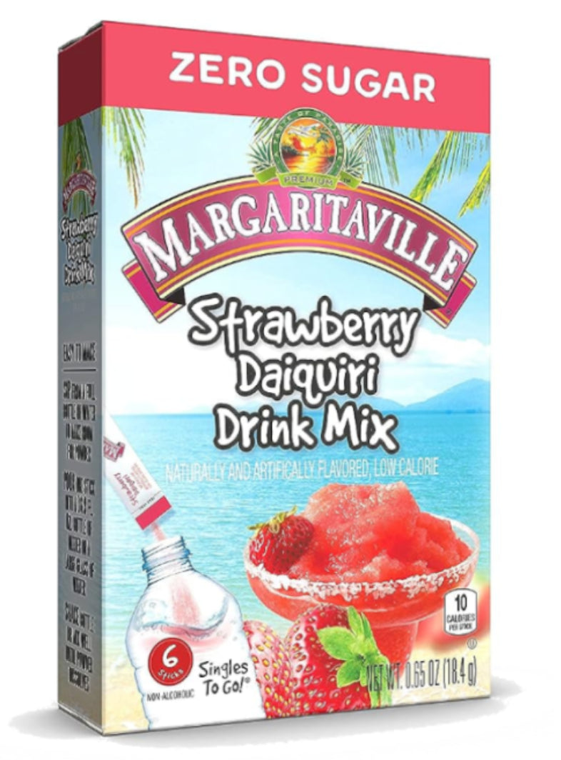 Margaritaville Strawberry Daiquiri Drink Mix sachets individual (6)