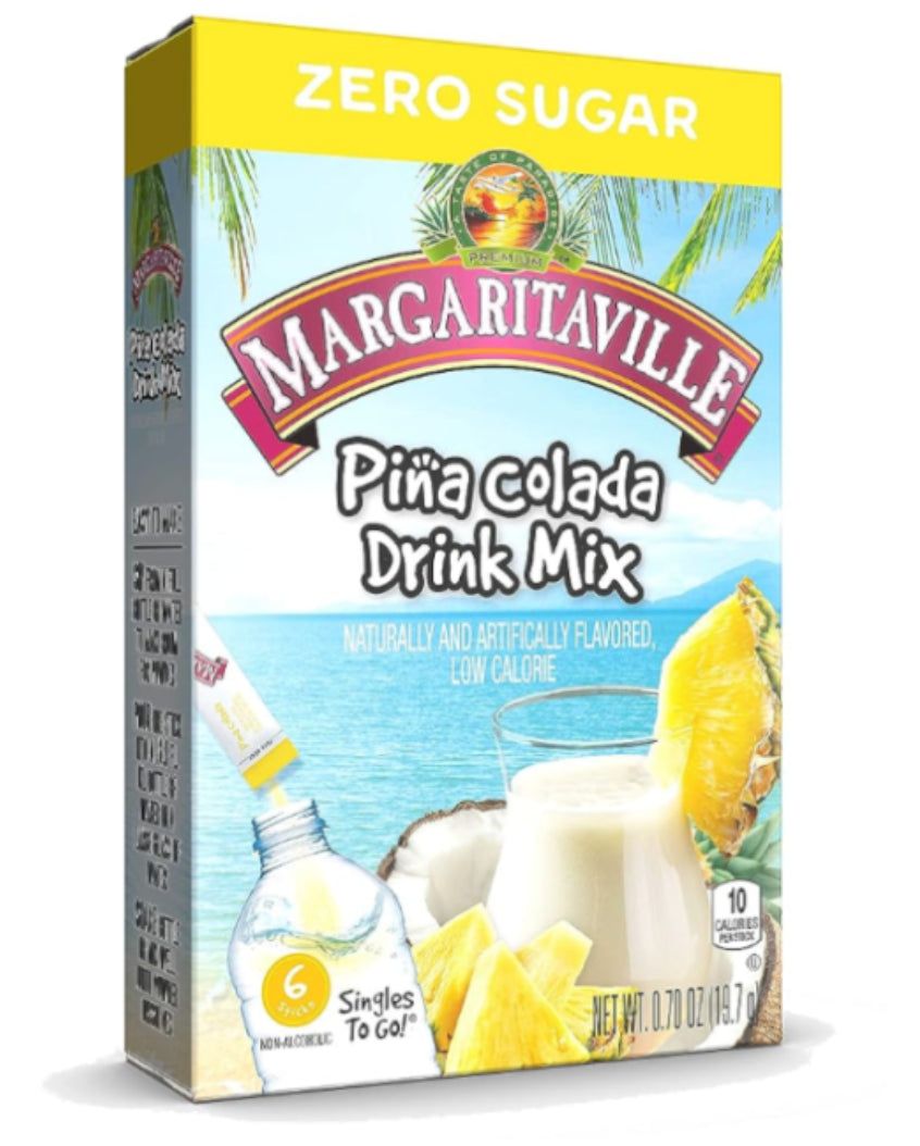 Margaritaville Pina Colada Drink Mix sachets individual (6)