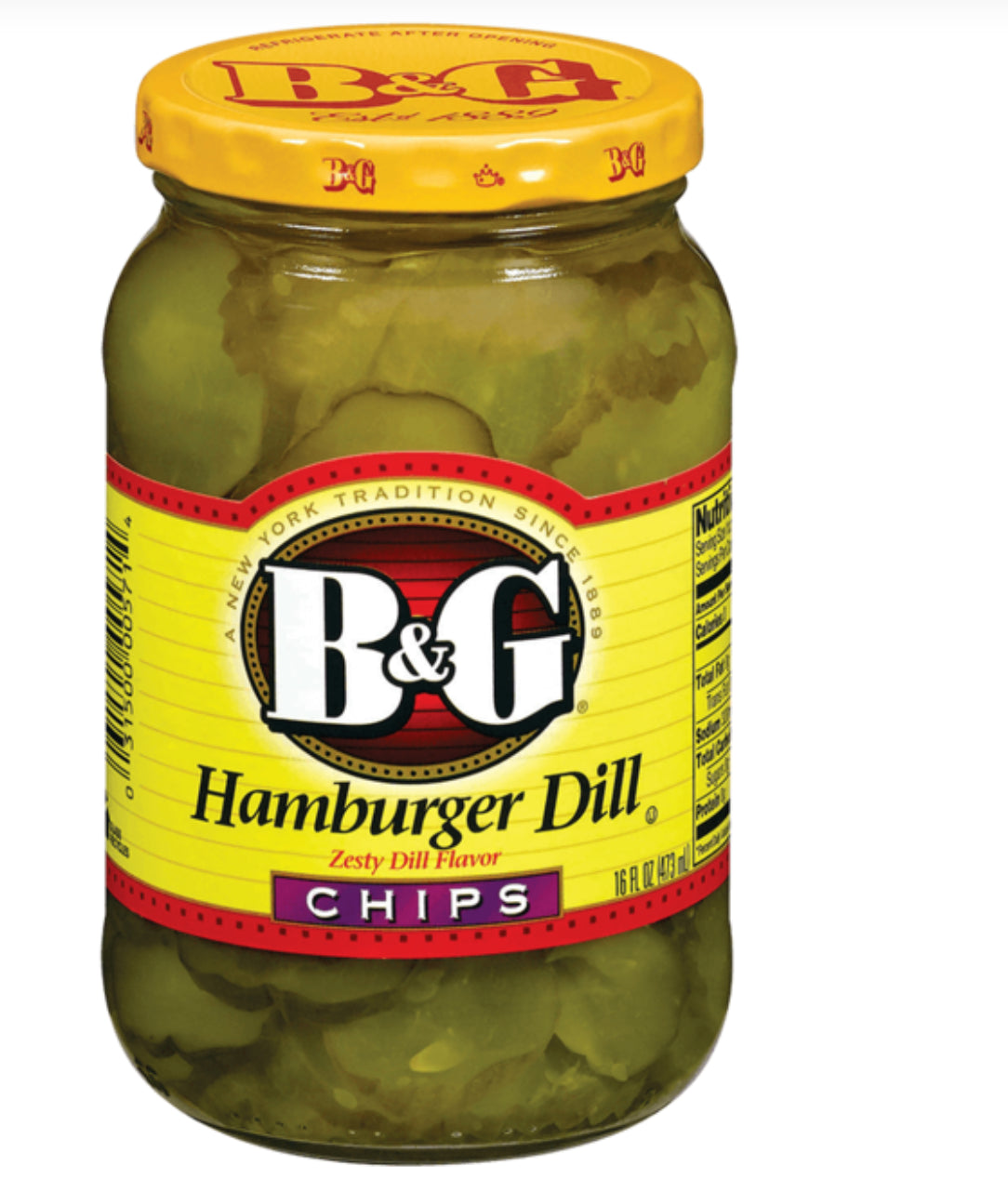 B&G Hamburger Dill Chips 473ml