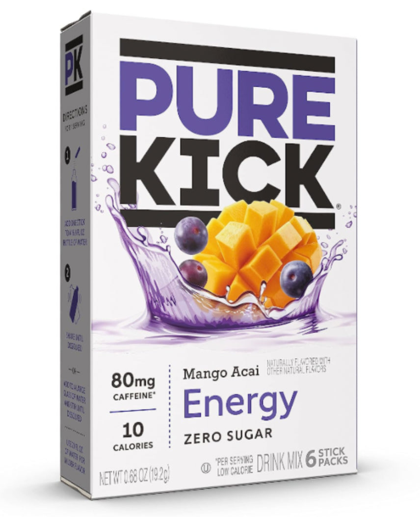 Pure Kick Mango Acai Energy Drink Mix