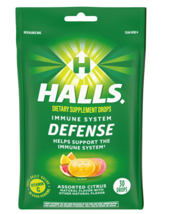 Halls Defense Assorted Citrus Drops