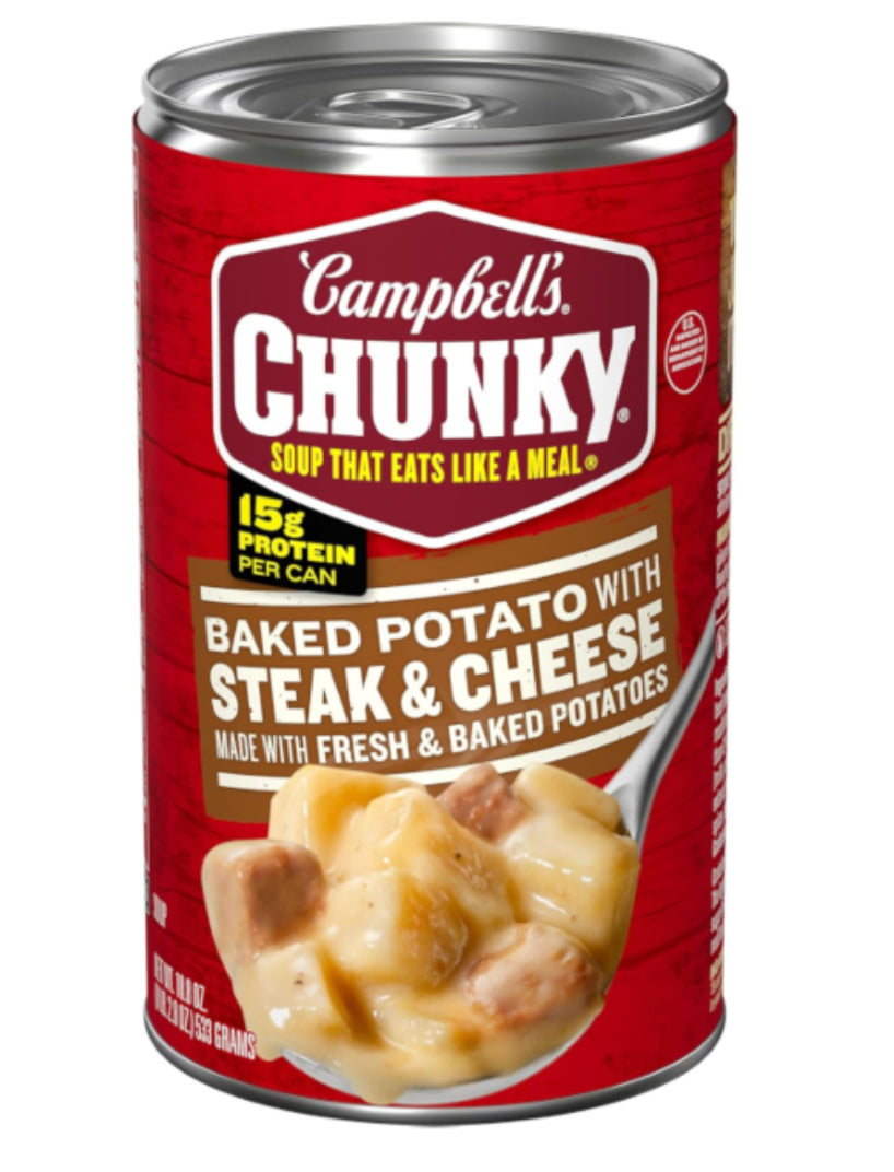 Campbell's Chunky Baked Potato with Steak & Cheese Soup