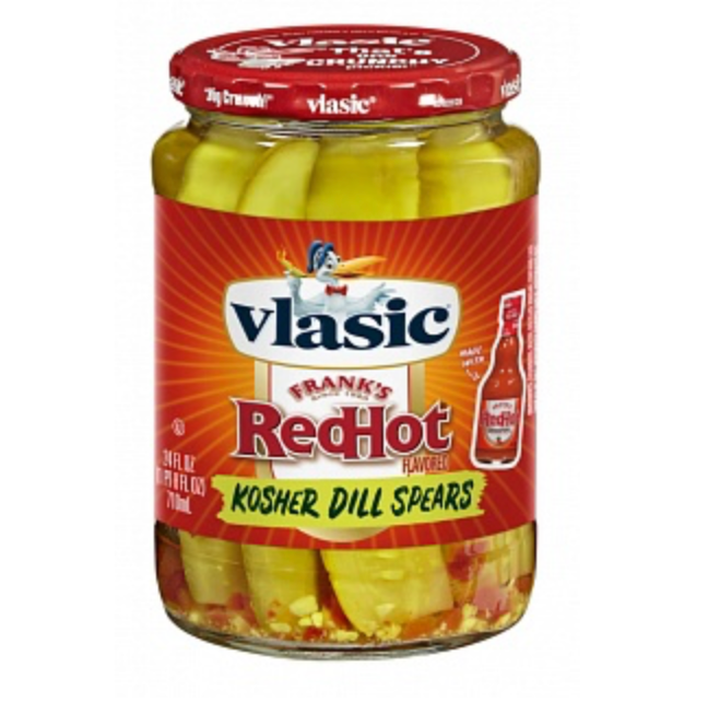 Vlasic Frank's Red Hot Kosher Dill Spears 710ml