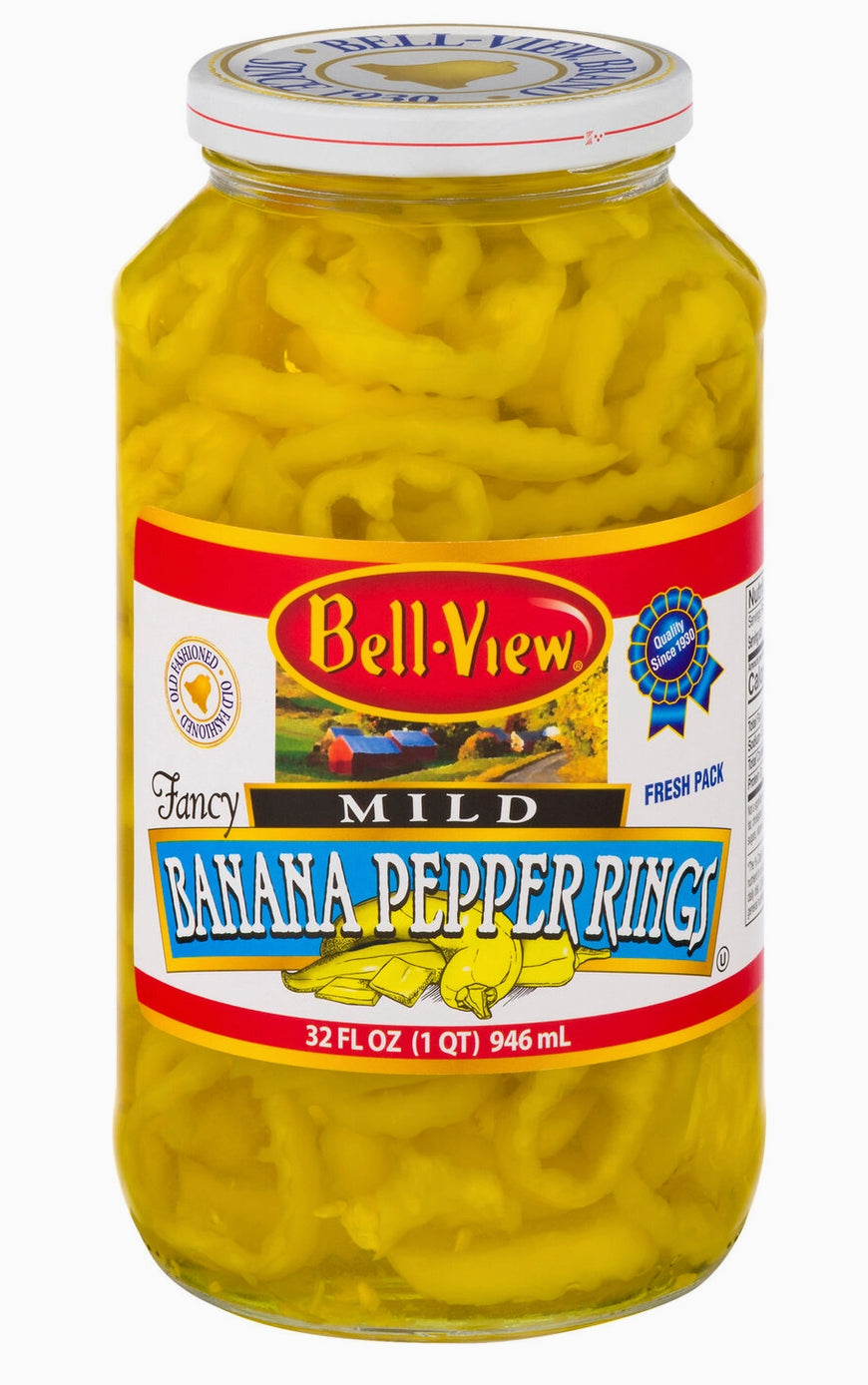 Bell View Mild Banana Peppers Rings  16oz
