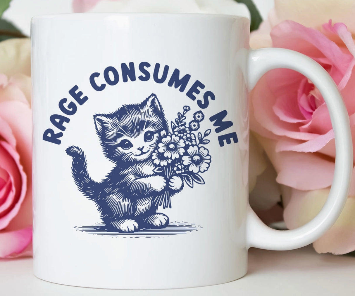 Rage Consumes Me Kitten Mug