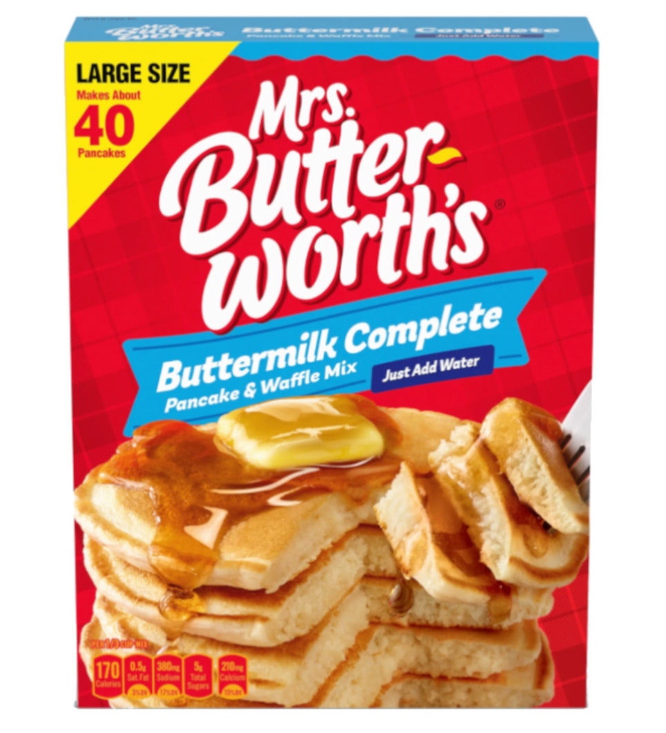 Mrs Butterworth's buttermilk Complete Pancake Mix 32oz BB June 26